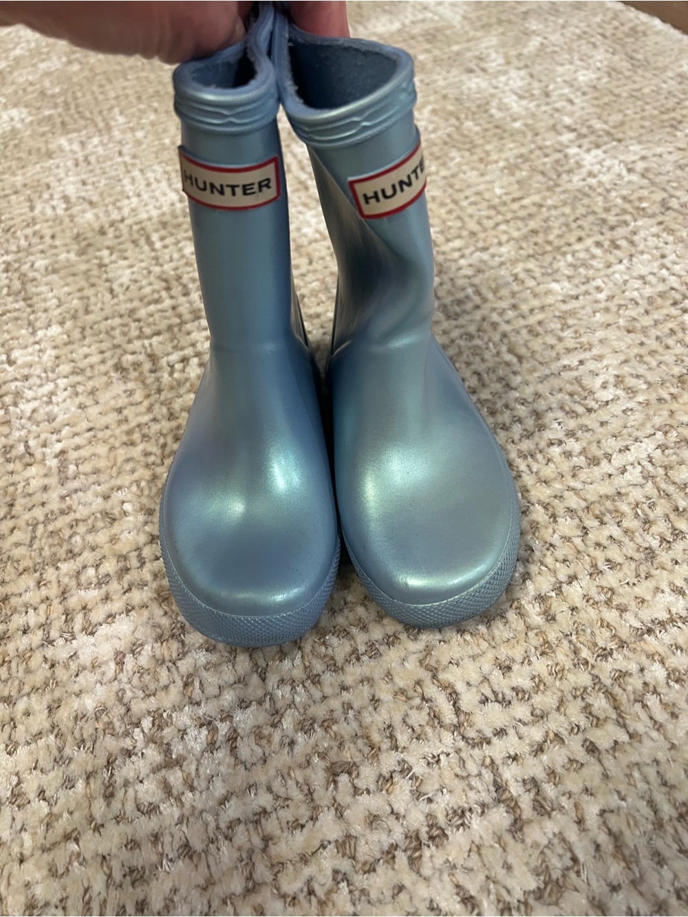 Hunter kids light blue boots
